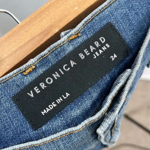 VERONICA BEARD Aspen High-Rise Slim-Leg Jeans size 24