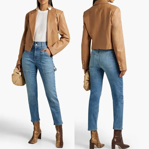 VERONICA BEARD Aspen High-Rise Slim-Leg Jeans size 24