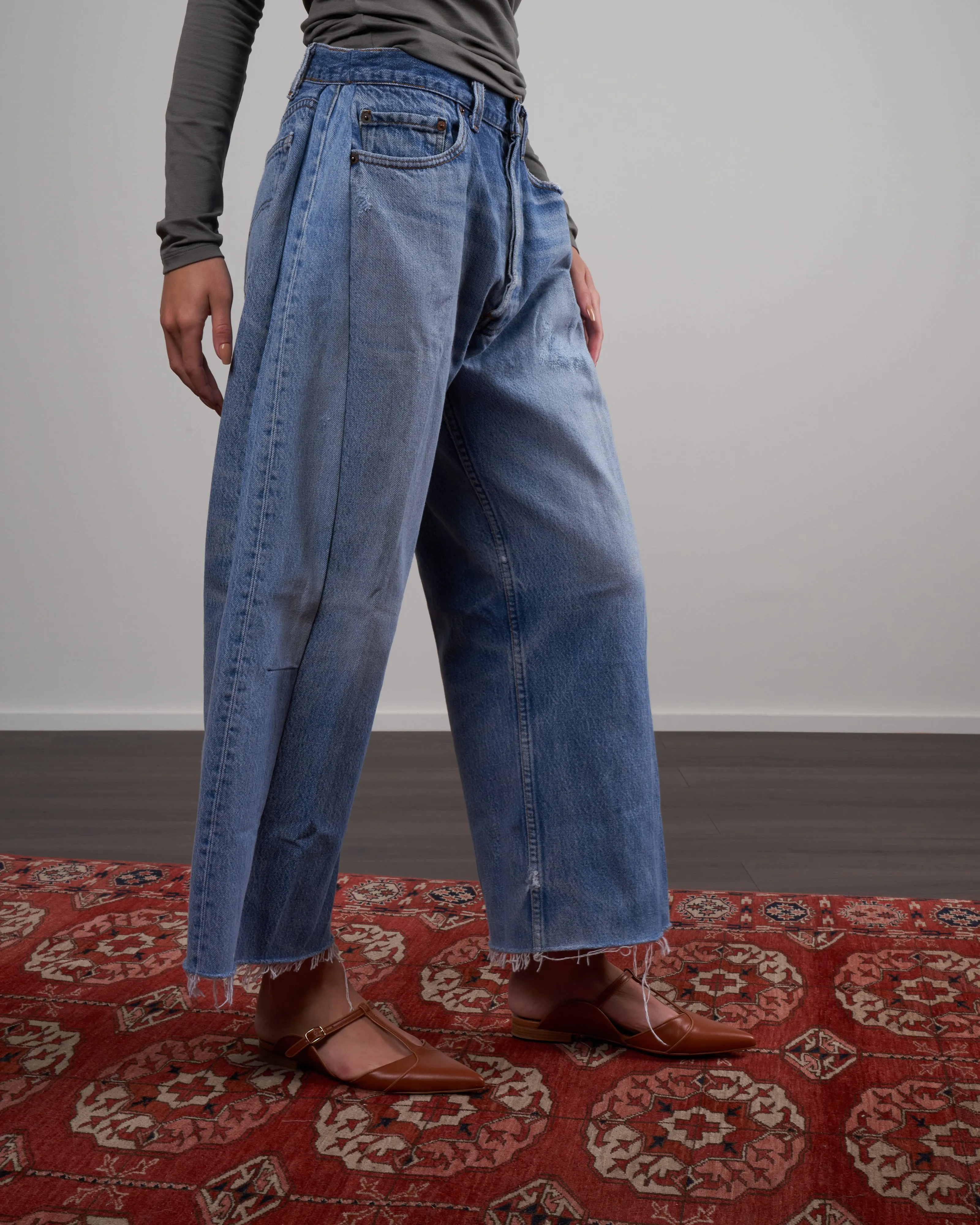 vintage lasso upcycled jeans - one-of-a-kind wash