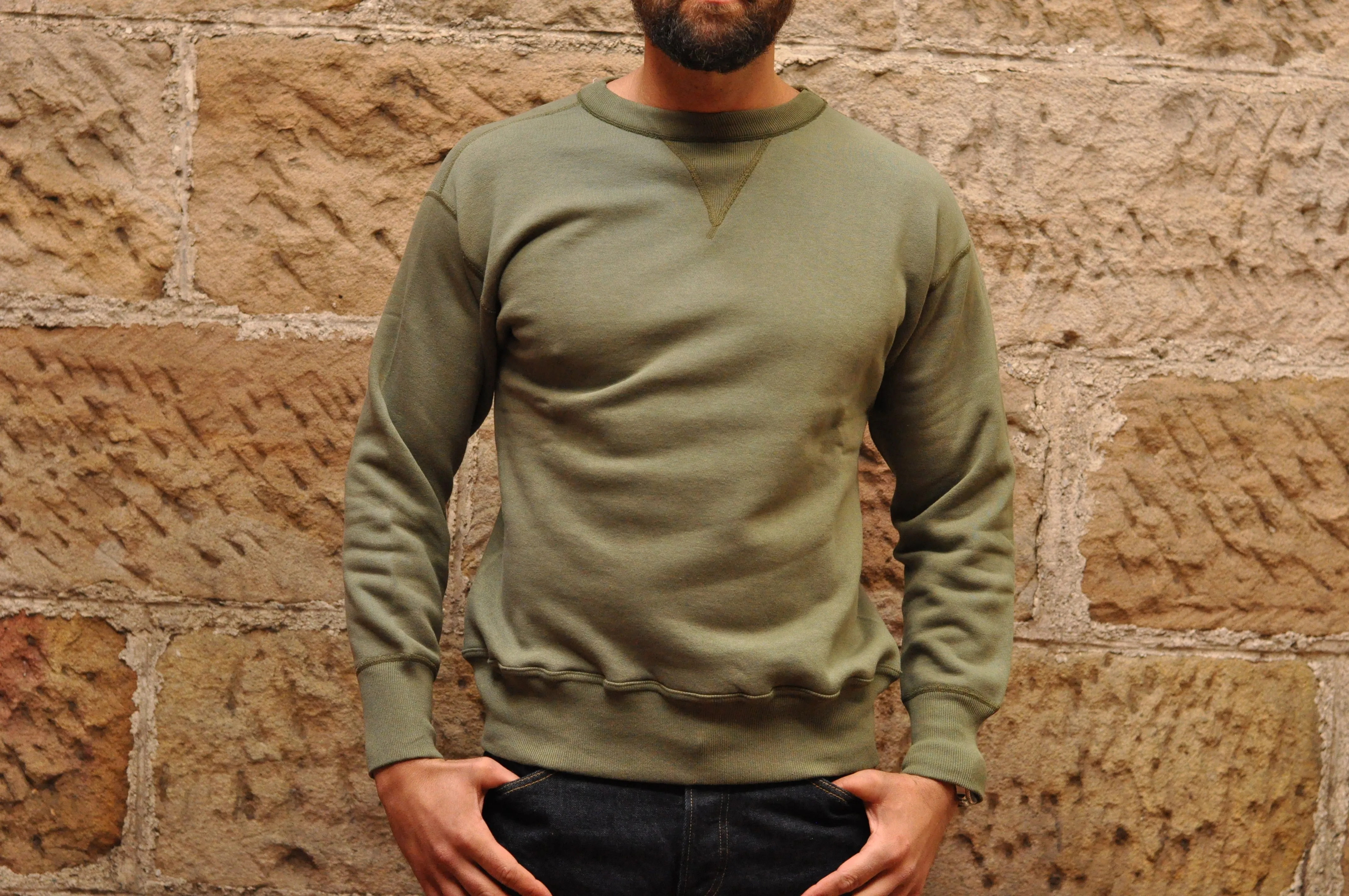 Warehouse Lot.401 10oz "Standard" Loopwheeled Sweatshirt (Olive)