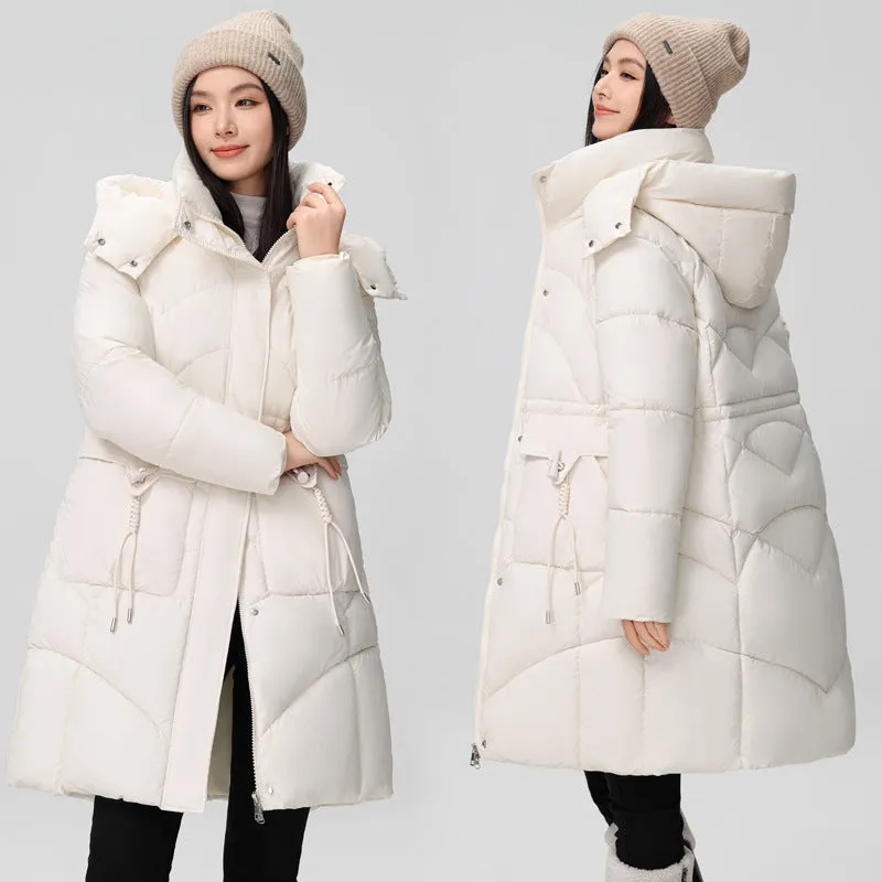 Warm and Fashionable Solid Puffer Jacket for Women