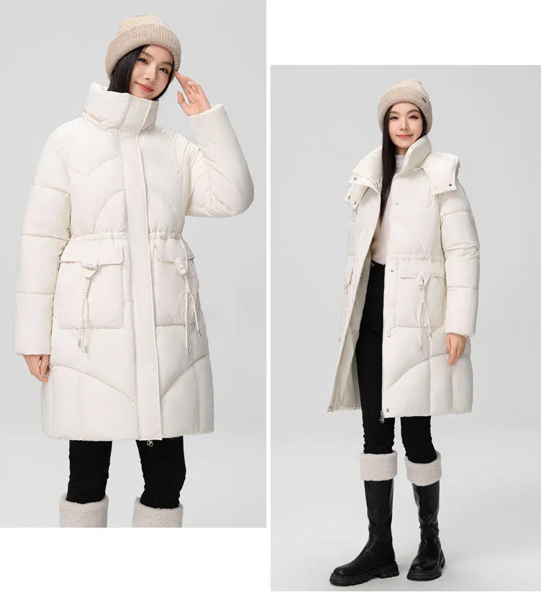 Warm and Fashionable Solid Puffer Jacket for Women