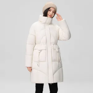 Warm and Fashionable Solid Puffer Jacket for Women