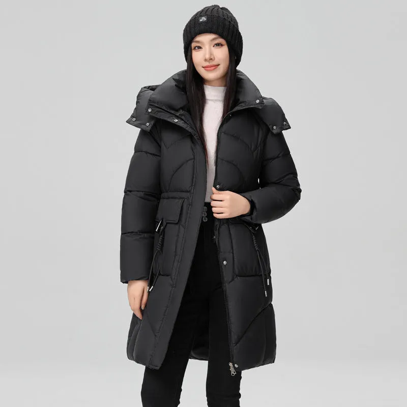 Warm and Fashionable Solid Puffer Jacket for Women