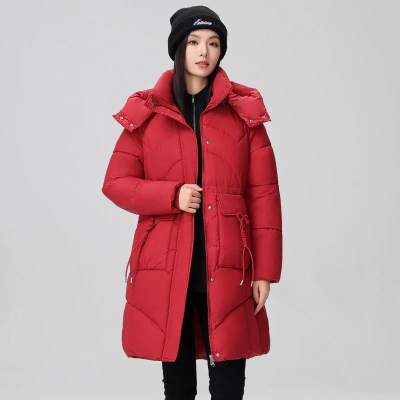 Warm and Fashionable Solid Puffer Jacket for Women