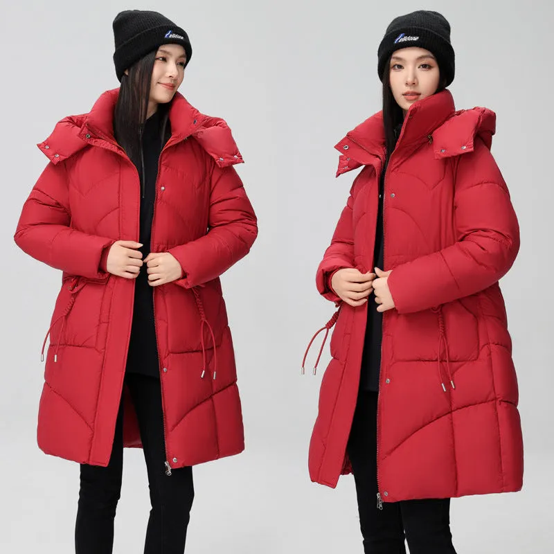 Warm and Fashionable Solid Puffer Jacket for Women