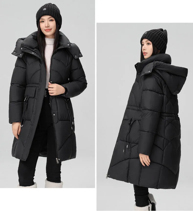 Warm and Fashionable Solid Puffer Jacket for Women