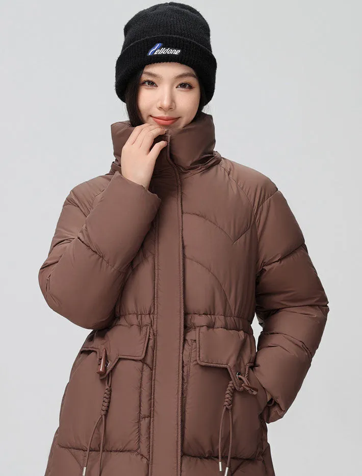 Warm and Fashionable Solid Puffer Jacket for Women
