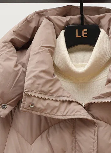 Warm and Fashionable Solid Puffer Jacket for Women