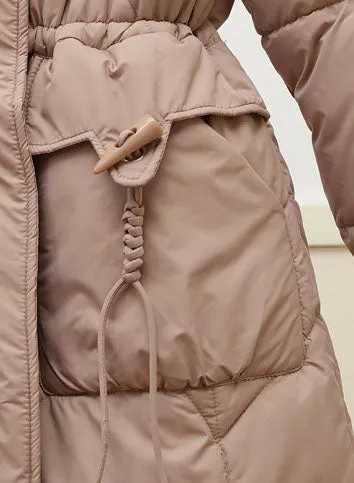 Warm and Fashionable Solid Puffer Jacket for Women