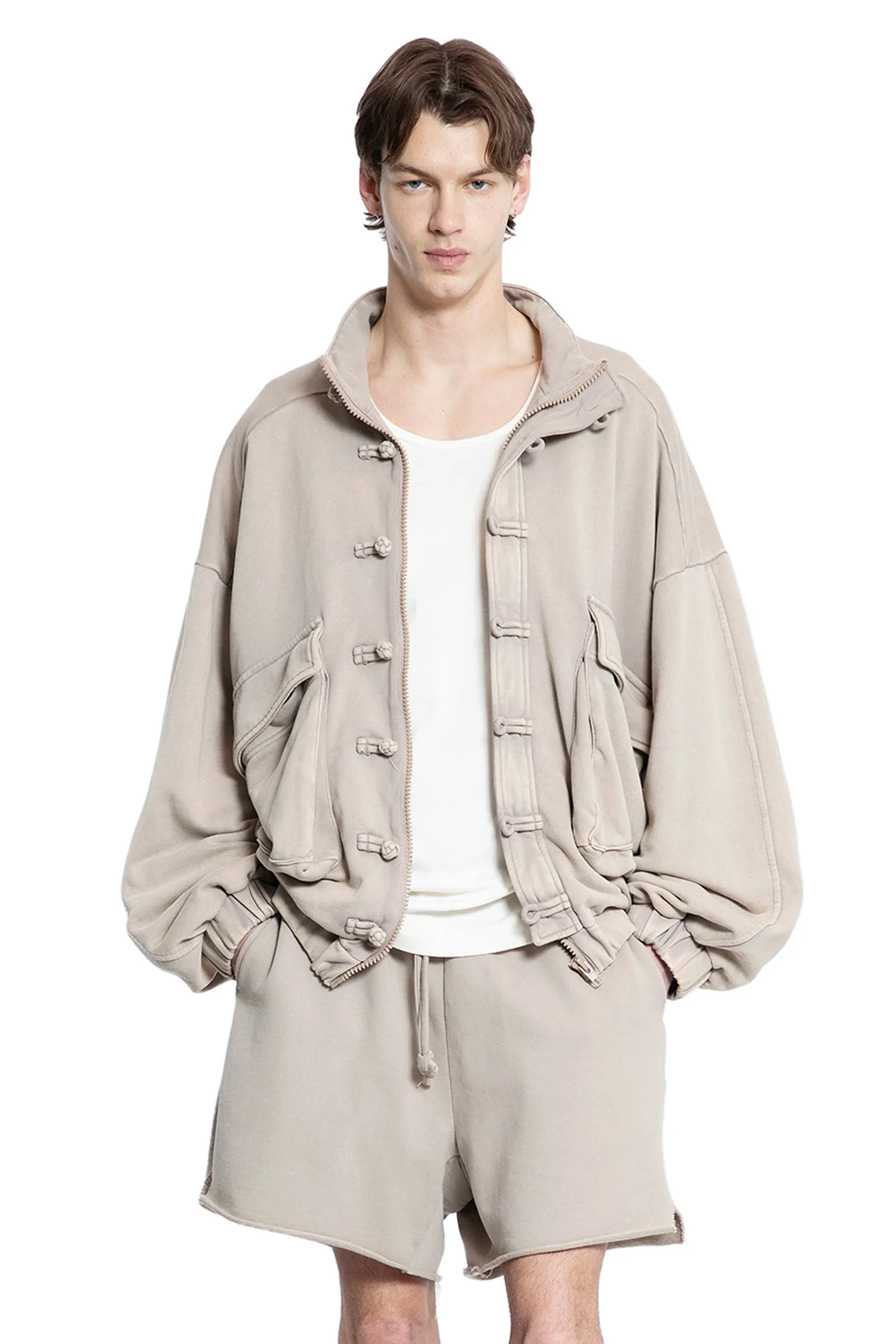 Washed Cotton Jacket in Tan