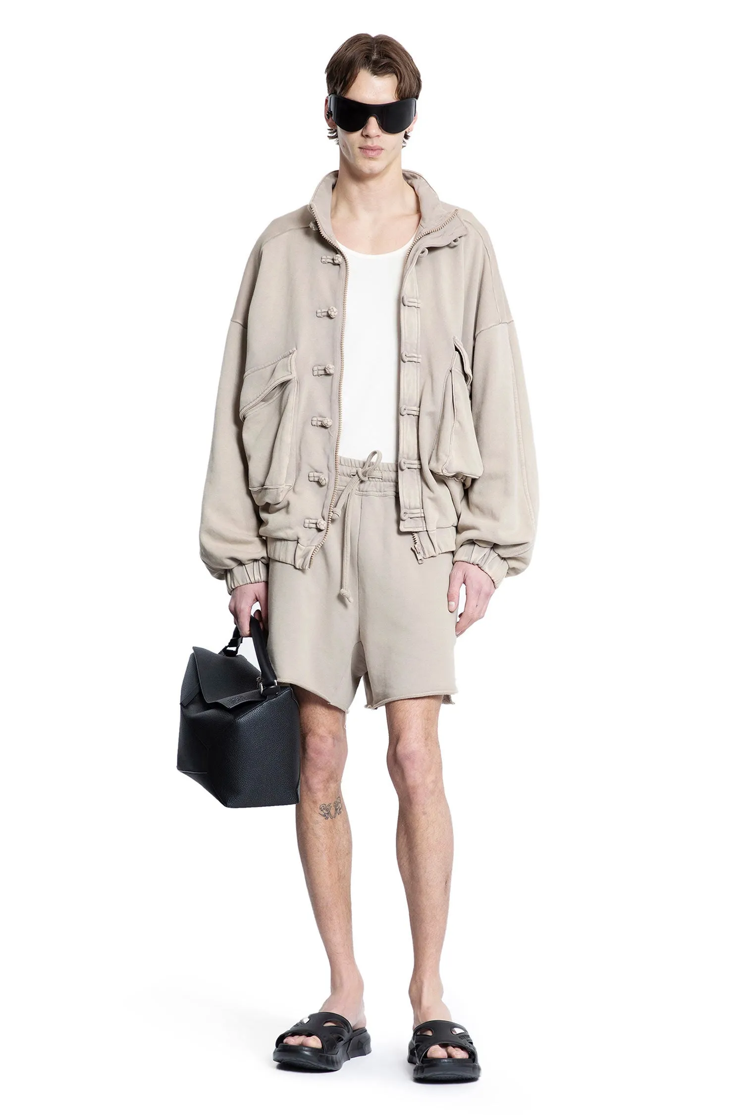 Washed Cotton Jacket in Tan