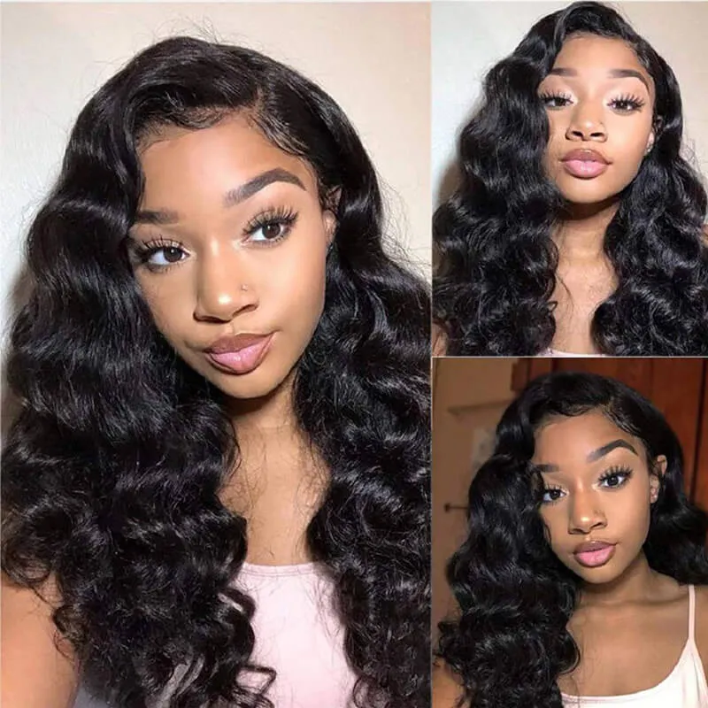 Wavymy Unprocess Loose Wave Virgin Human Hair Weave 3 Bundles With 4x4 Lace Closure