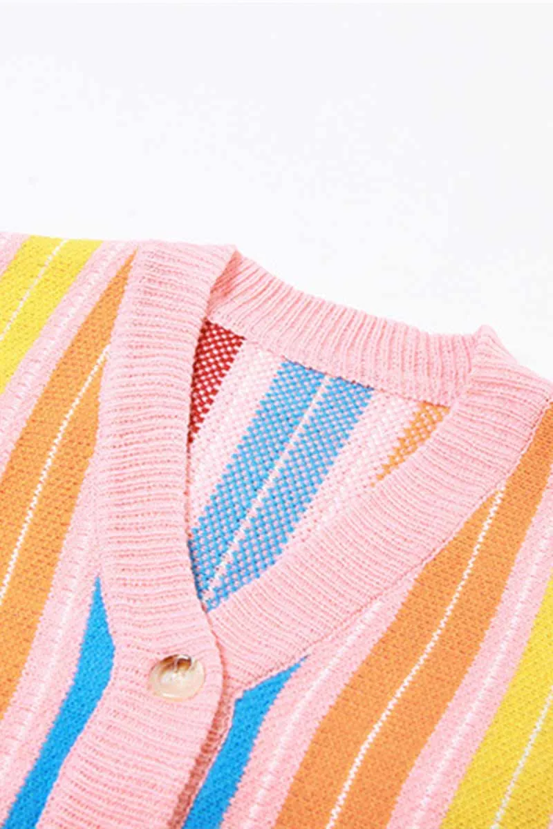 WI628 Multi-Color Button Sweater