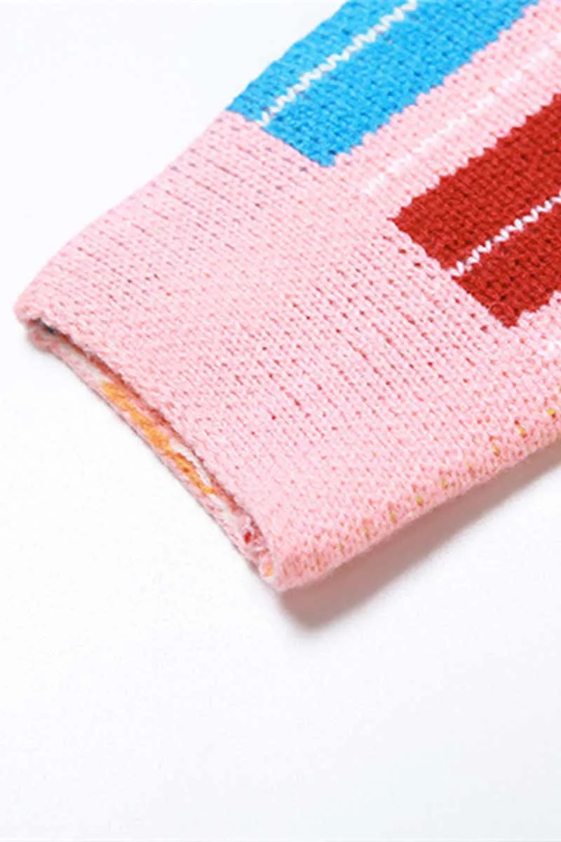 WI628 Multi-Color Button Sweater