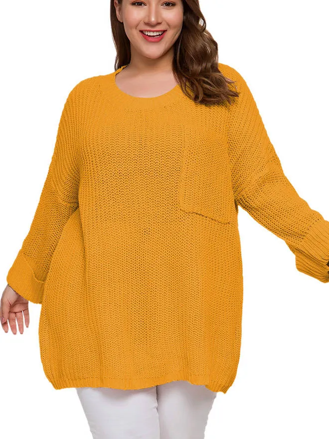 Wide-sleeved Fat Woman Large Size Loose Sweater