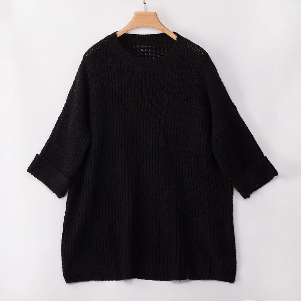 Wide-sleeved Fat Woman Large Size Loose Sweater