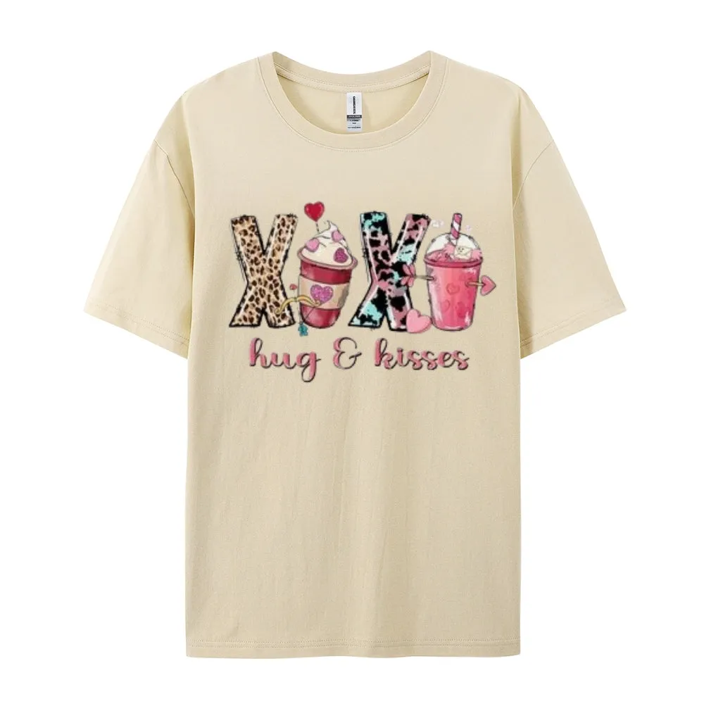 Women Coffee Is My Valentine's Day Print Graphic T-shirt