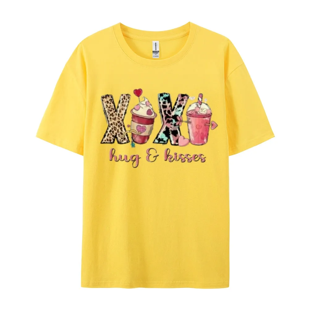 Women Coffee Is My Valentine's Day Print Graphic T-shirt