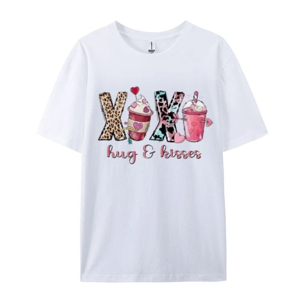 Women Coffee Is My Valentine's Day Print Graphic T-shirt