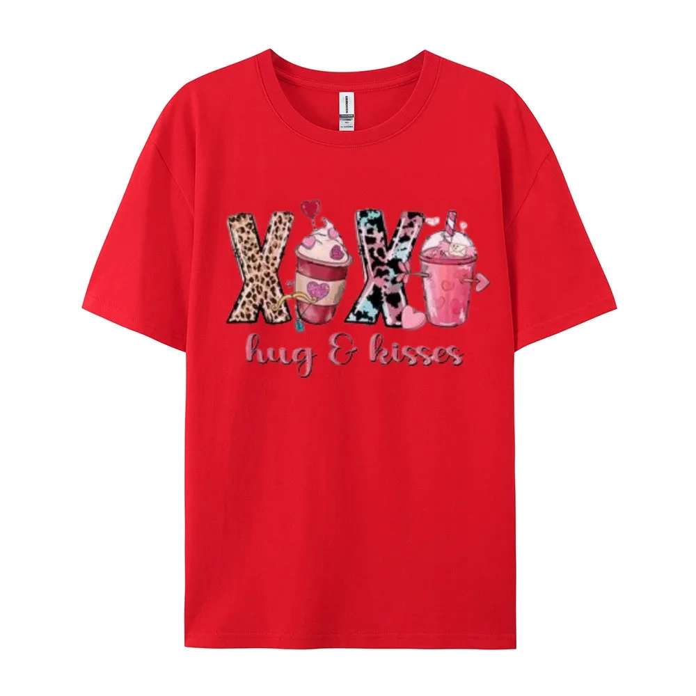 Women Coffee Is My Valentine's Day Print Graphic T-shirt