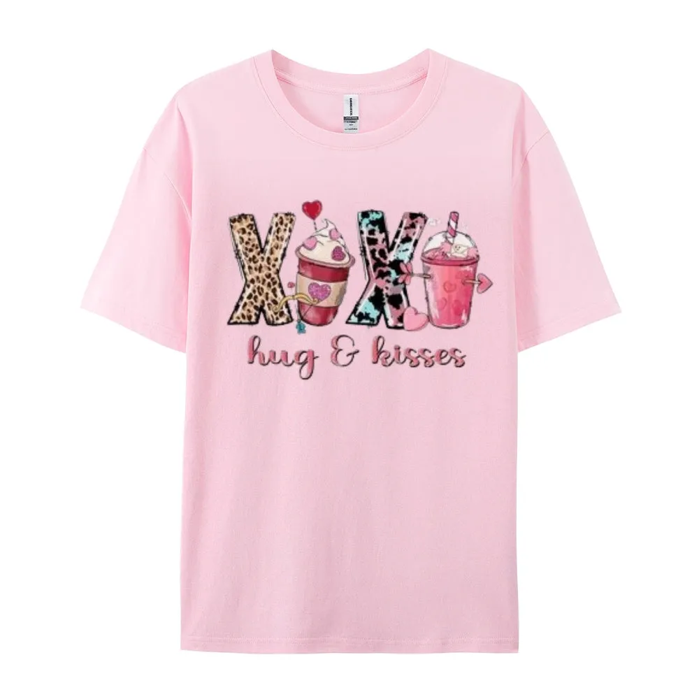 Women Coffee Is My Valentine's Day Print Graphic T-shirt
