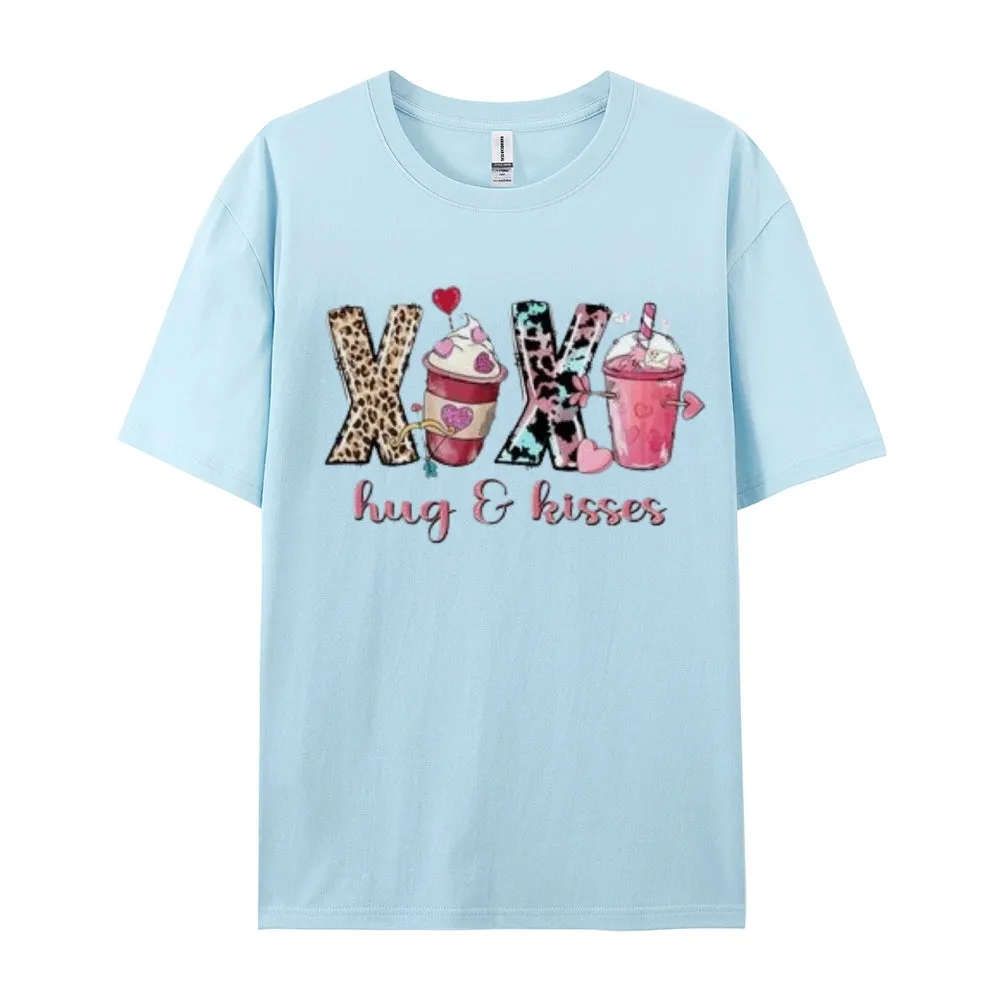 Women Coffee Is My Valentine's Day Print Graphic T-shirt