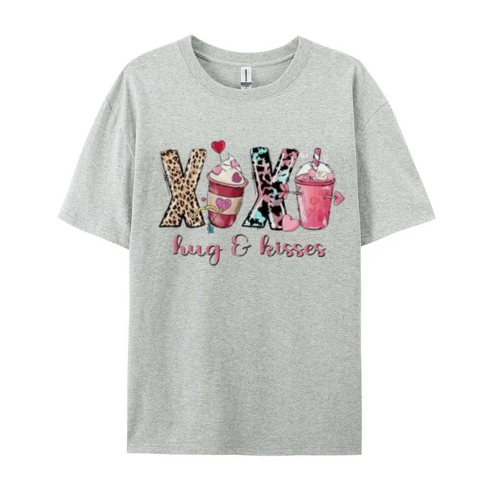 Women Coffee Is My Valentine's Day Print Graphic T-shirt