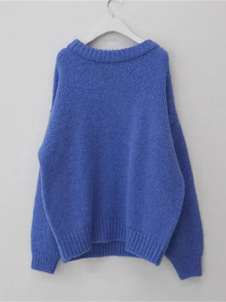 Women Sweater Womens Winter Sweaters Pullover Female Knitting Long Sleeve Loose Knitted Outerwear