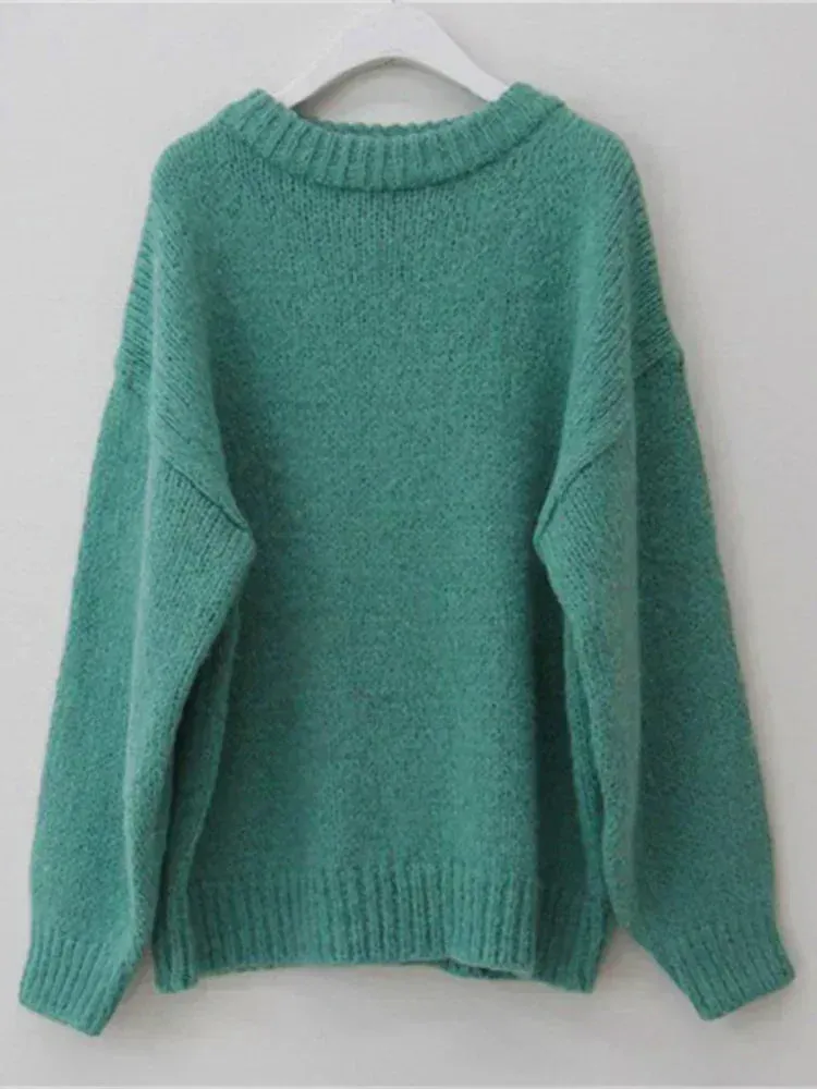 Women Sweater Womens Winter Sweaters Pullover Female Knitting Long Sleeve Loose Knitted Outerwear