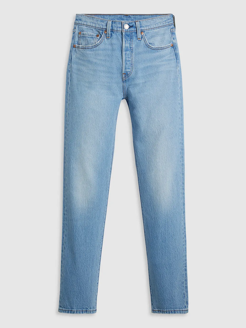 Women's 501 Blue Straight Fit Mid Rise Jeans