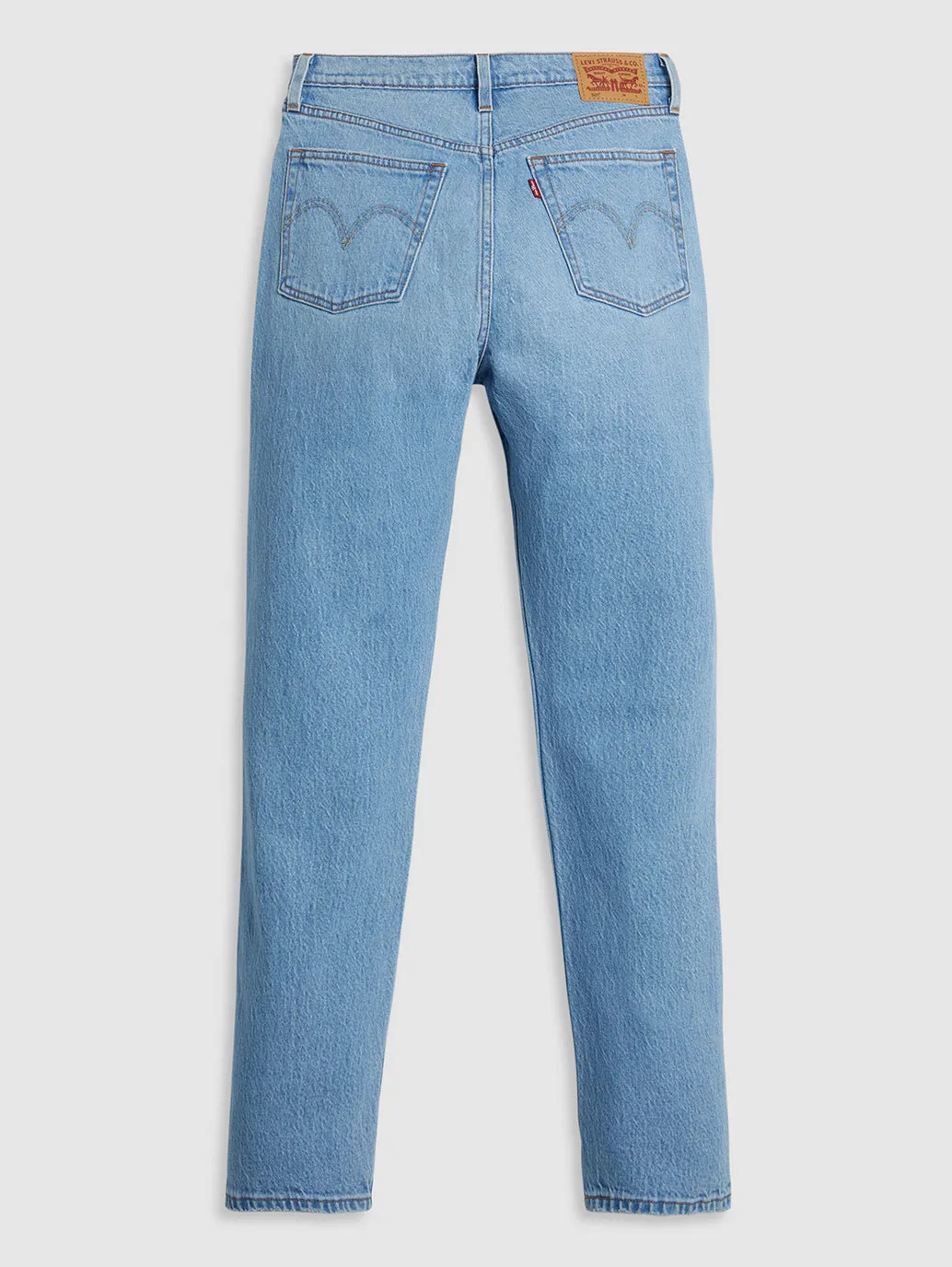 Women's 501 Blue Straight Fit Mid Rise Jeans