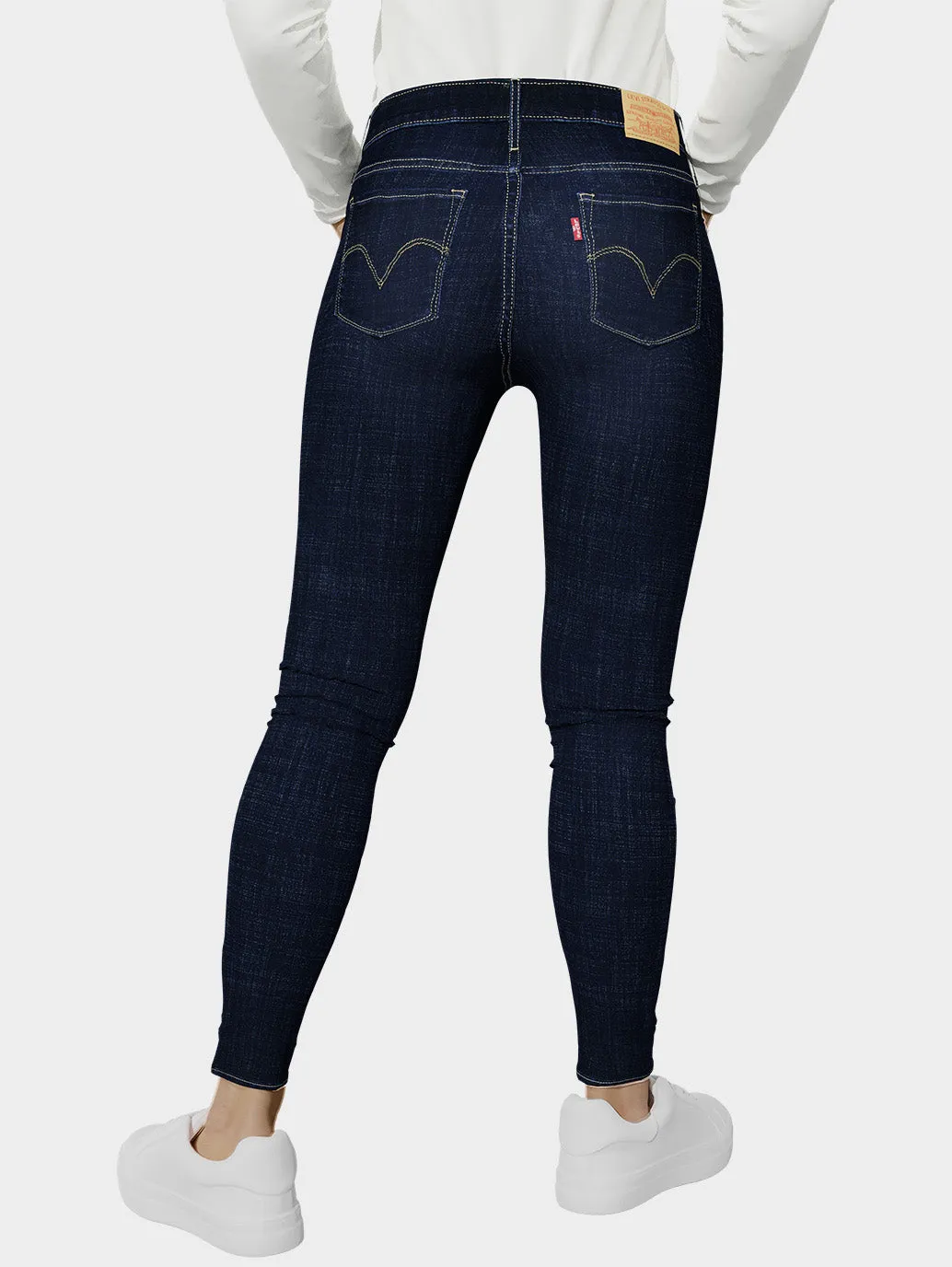 Women's 711 Blue Skinny Fit Mid Rise Jeans