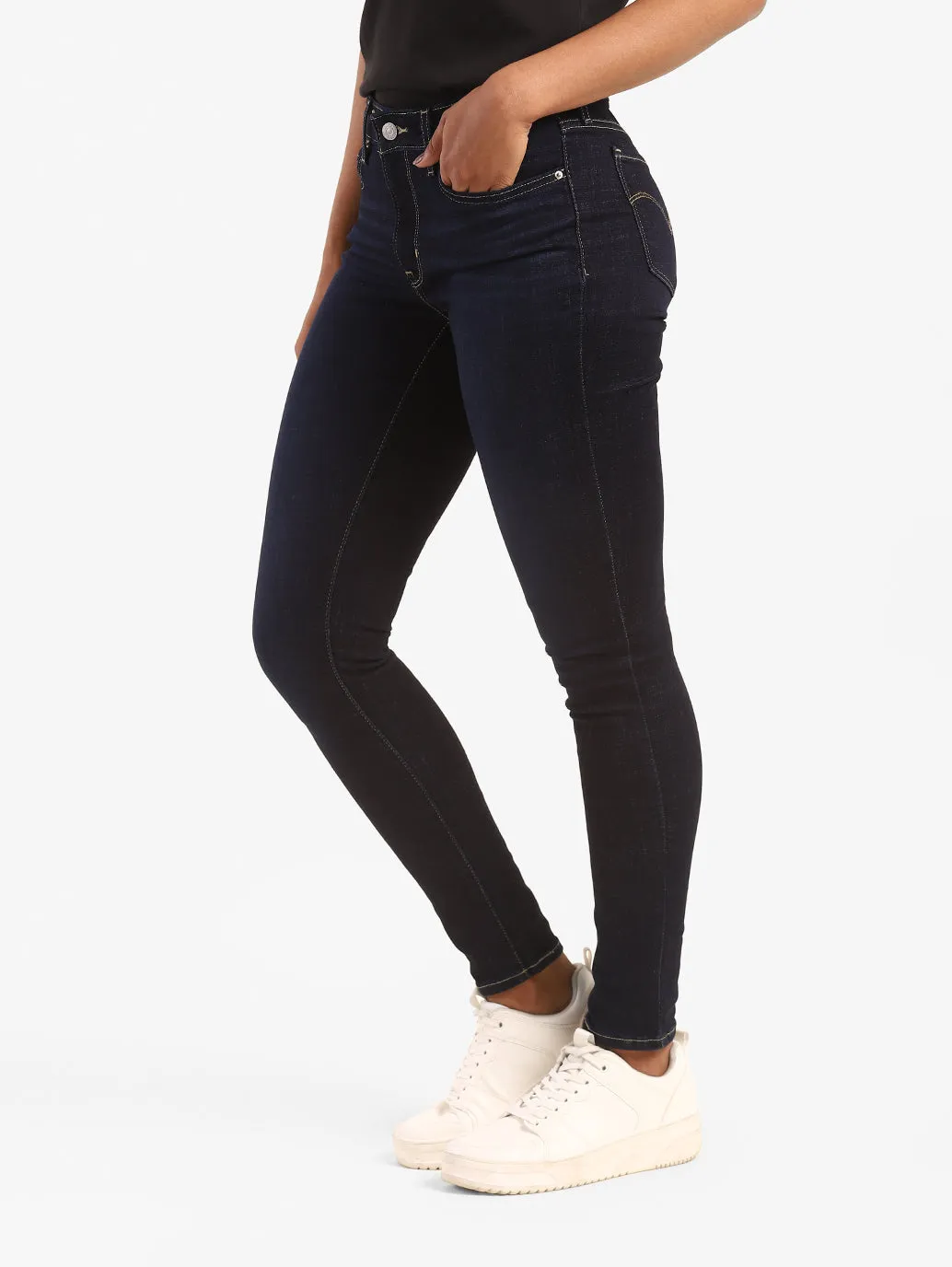 Women's 711 Blue Skinny Fit Mid Rise Jeans
