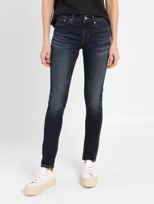 Women's 711 Blue Skinny Fit Mid Rise Jeans