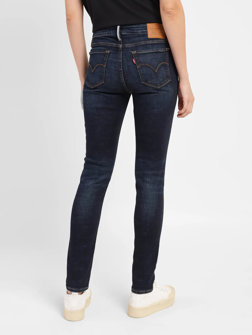 Women's 711 Blue Skinny Fit Mid Rise Jeans