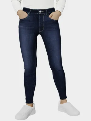 Women's 711 Blue Skinny Fit Mid Rise Jeans