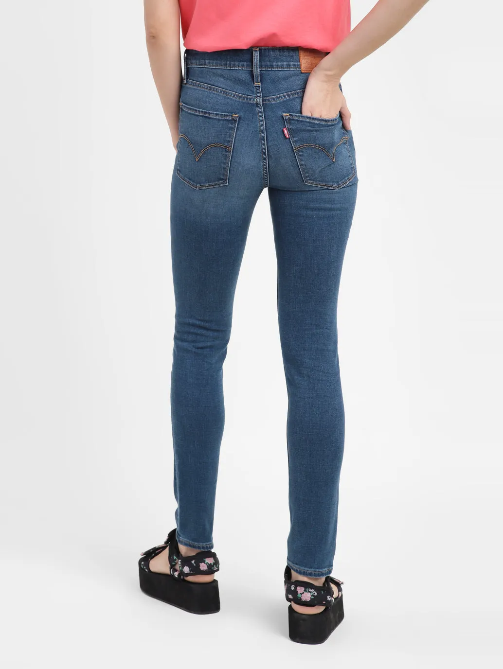 Women's 721 Blue Skinny Fit High Rise Jeans