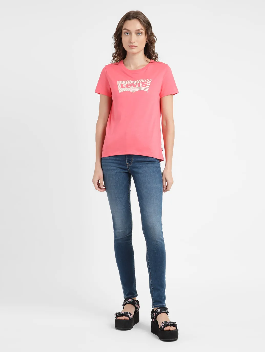 Women's 721 Blue Skinny Fit High Rise Jeans
