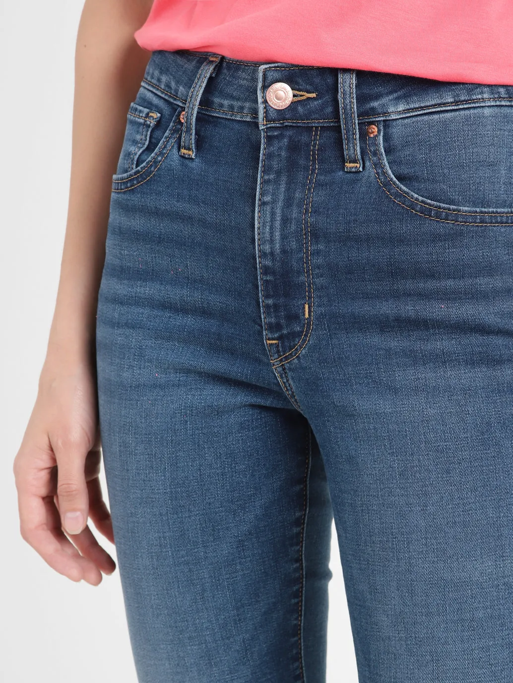 Women's 721 Blue Skinny Fit High Rise Jeans