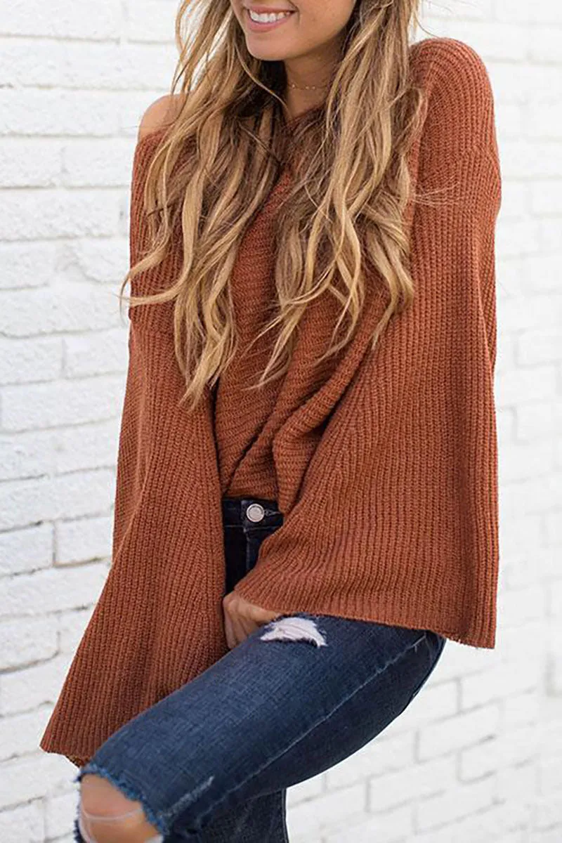 Women‘s Loose Bat Sleeve Sweater