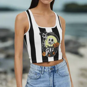 Women's Nightmare Before Christmas Pattern 2 Cropped Tank Top