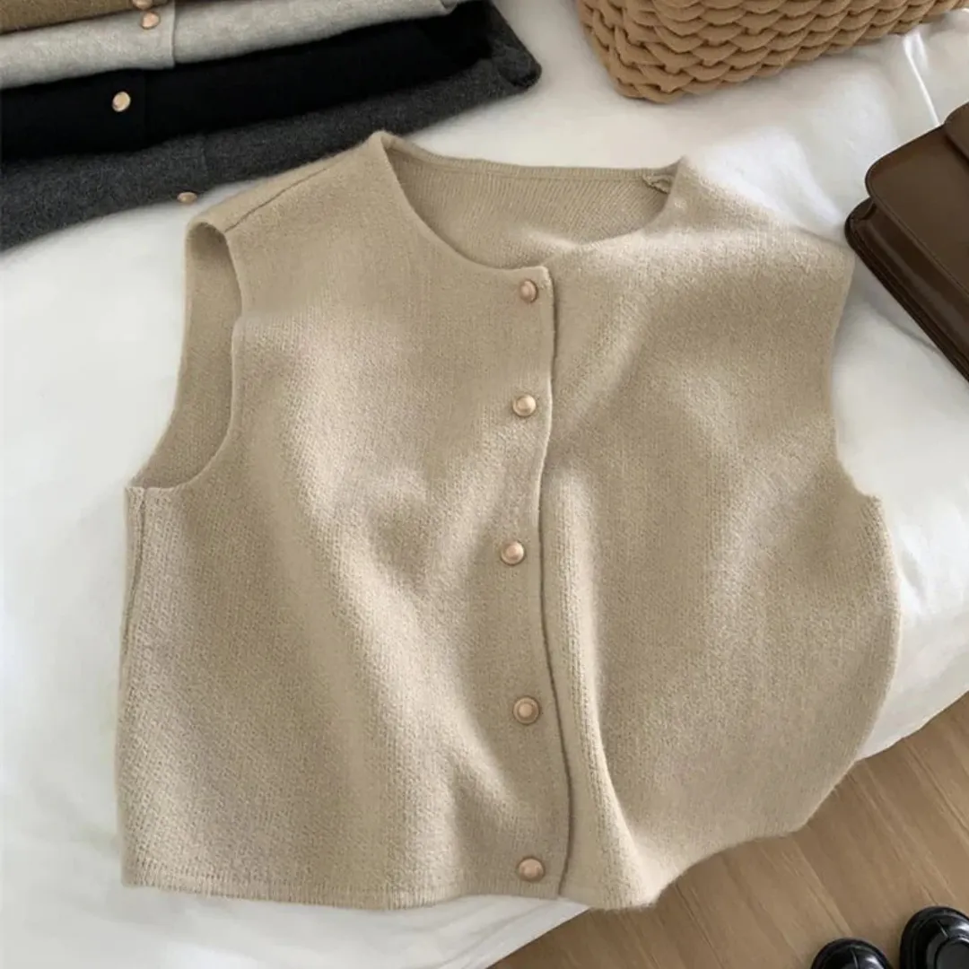 Women's Spring Button Down Vest | Oversized