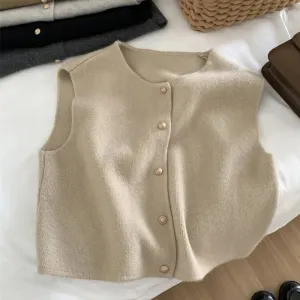 Women's Spring Button Down Vest | Oversized