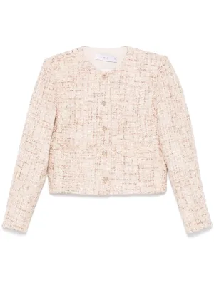 Wool blend short jacket