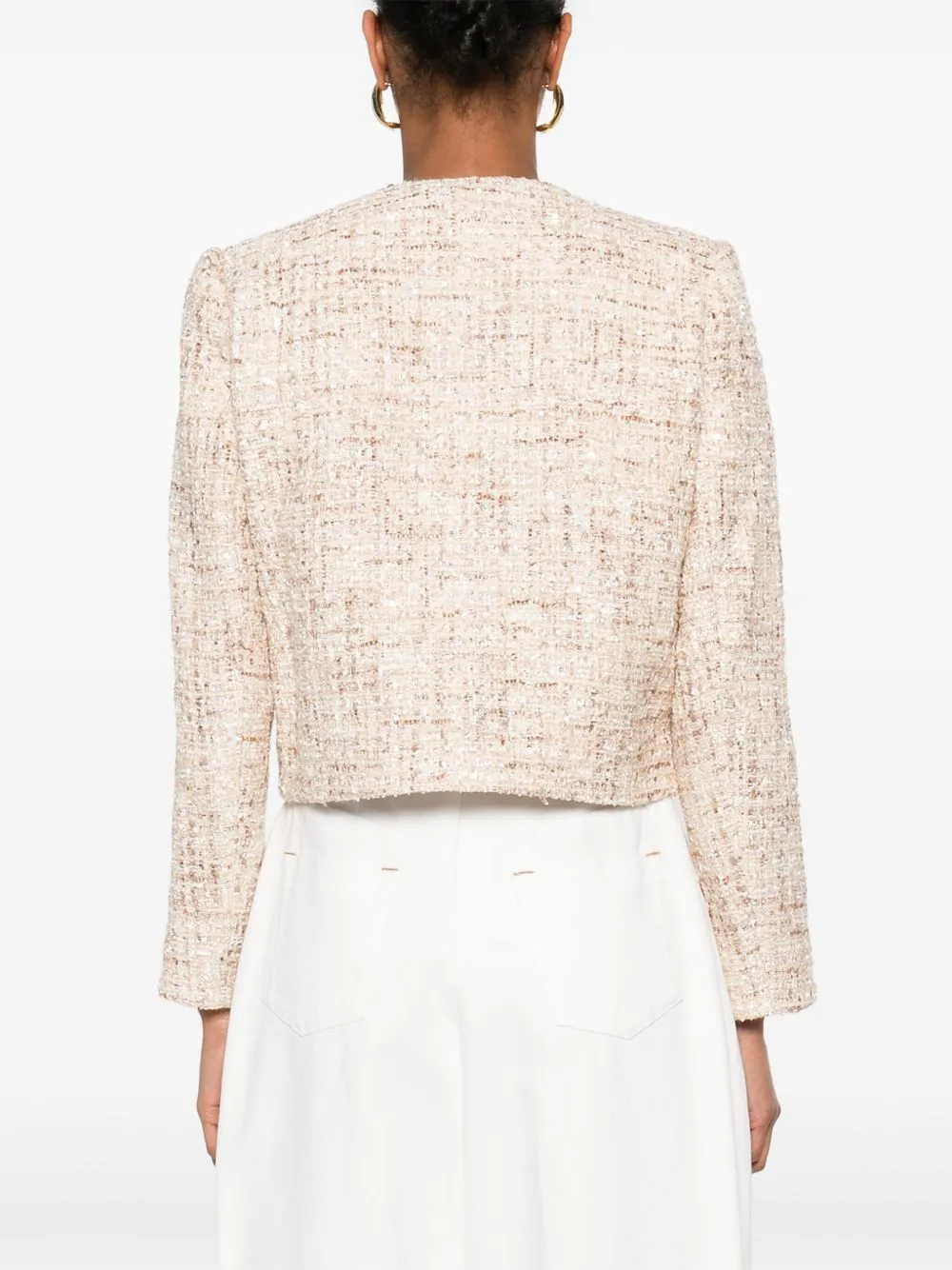 Wool blend short jacket