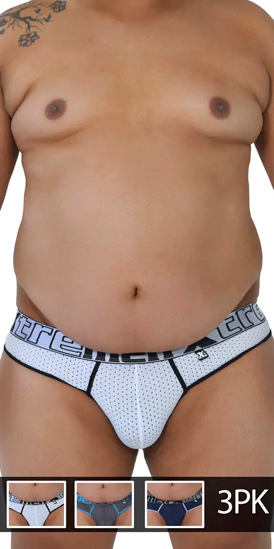 Xtremen 91036x-3 3pk Thongs White-gray-blue