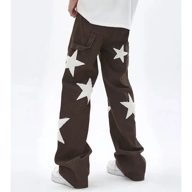 Y2K Star Print Jeans - Bold Streetwear Style