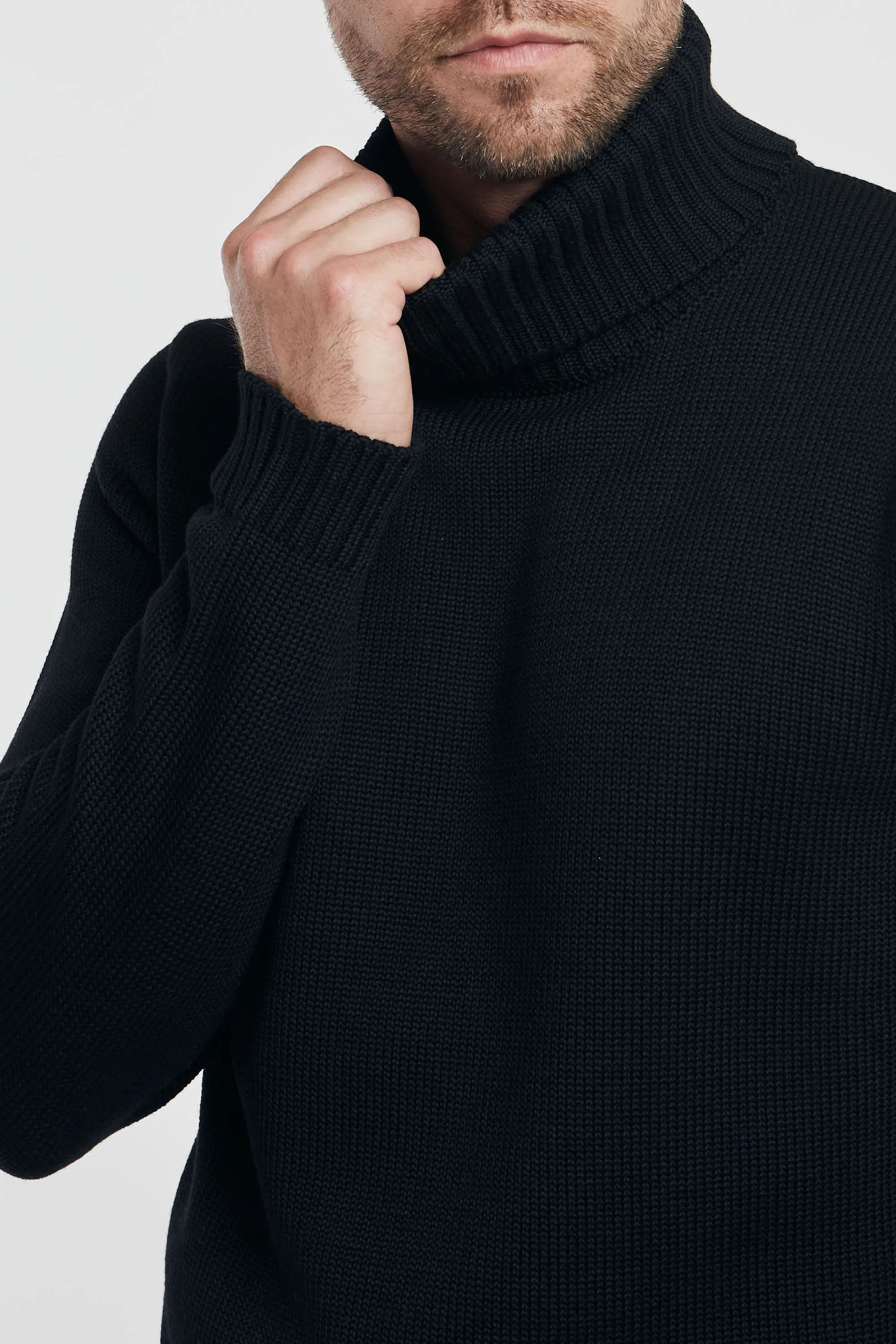 Zanone Maglia Dolcevita Nero Uomo