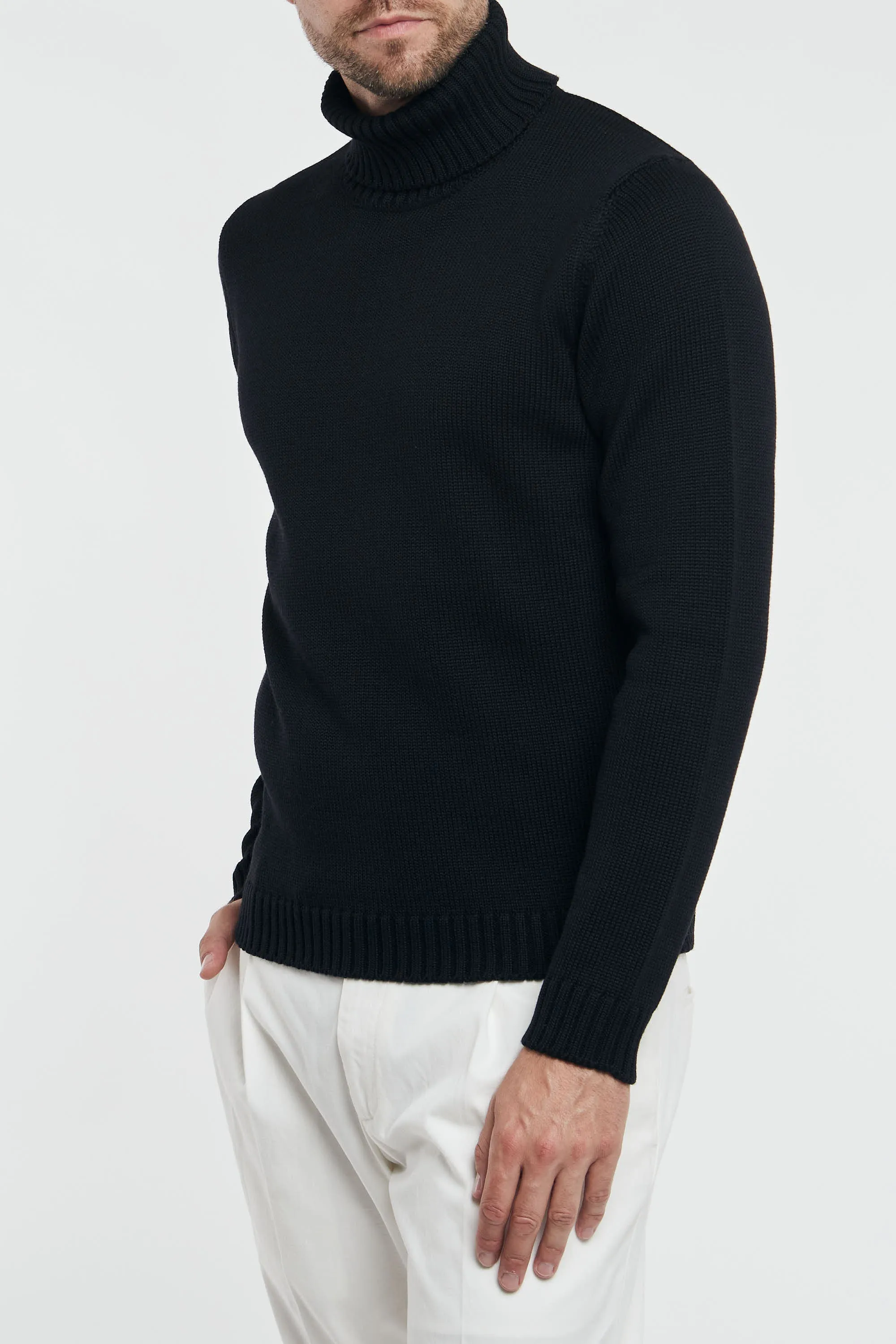 Zanone Maglia Dolcevita Nero Uomo